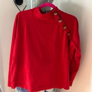 Vineyard vines, red cotton, long sleeve shirt